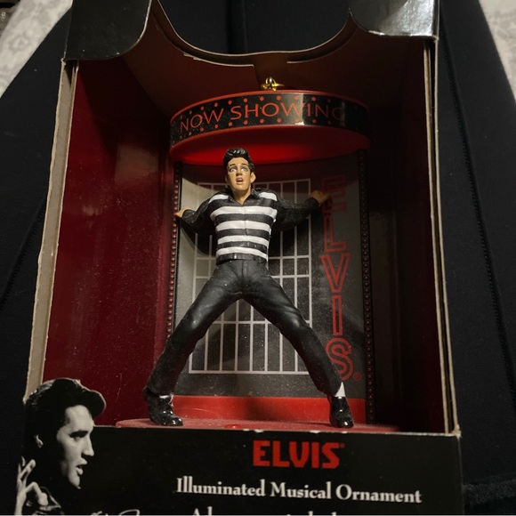 Elvis Illuminated Musical Christmas Ornaments Set of 2 Vintage - Picture 4 of 5